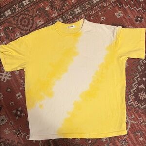 Madhappy X Snapchat Yellow Tie dye Tshirt EUC never worn